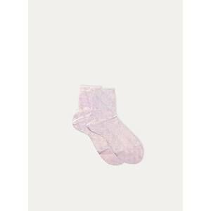 NEW MARIA LA ROSA women's laminated one socks in silver lilac